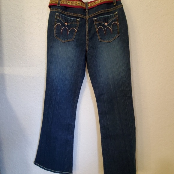 NWT FADED GLORY GIRLS EMBELLISHED BOHO JEANS SZ 16 - Picture 7 of 8